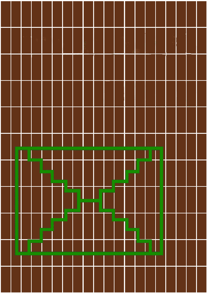 fancy envelope outline on a modernist facade background